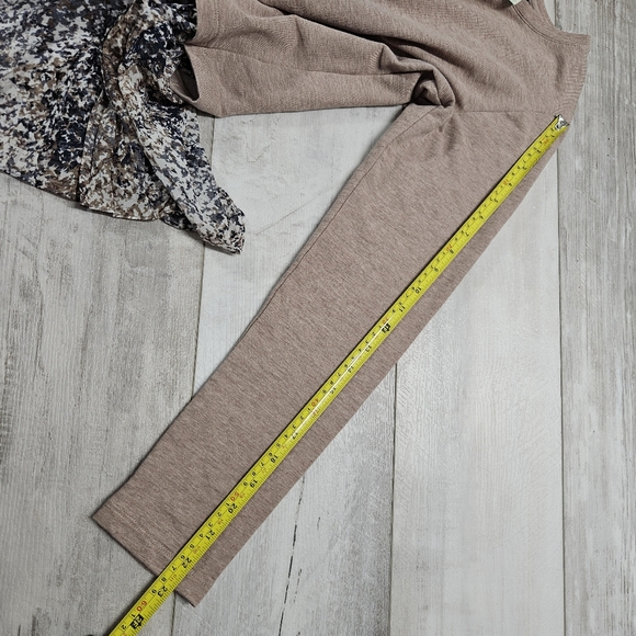 LOGO Lounge French Terry Cross-Over Back Top w/ Chiffon Cocoa XS Casual Boho - Picture 5 of 11